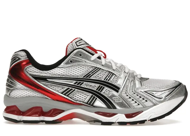 Rotation check. The Asics Gel-Kayano 14 'Silver Cream' walks this week