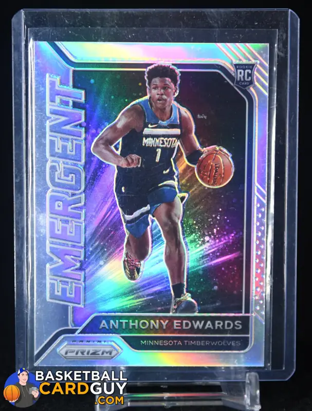 Cleaned up the Anthony Edwards Prizm Silver Rookie today. Before/after is unreal