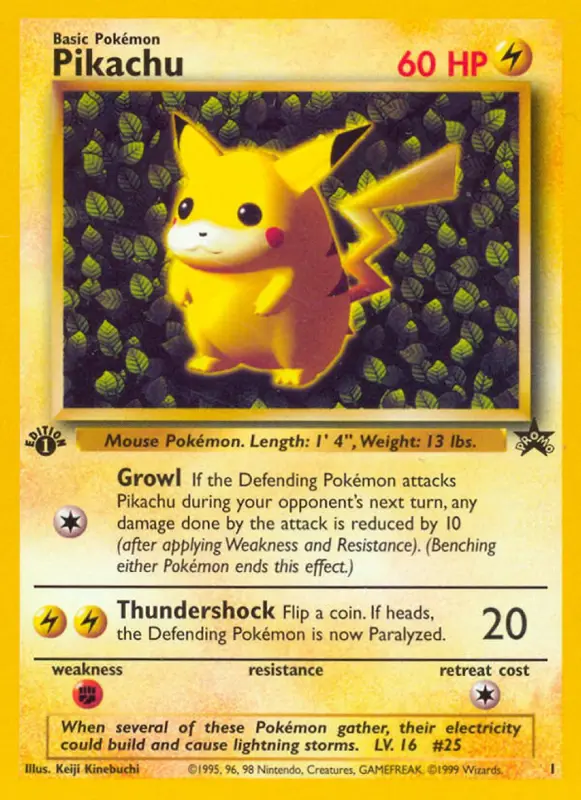 Rotation check. The Pikachu Promo Card walks this week